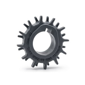 Intralox S1100 EZ-Track conveyor sprocket with a round bore and keyway, featuring a 12-tooth (12T) profile and 2.3-inch (58mm) pitch diameter, molded in high-strength gray plastic.
